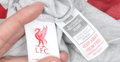 Boys UK Size 10-11 Years Liverpool Football Club Grey Basic T-Shirt