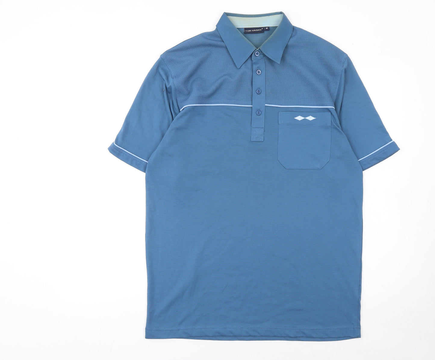 Mens UK Size M Tom Hagan Polyester Blend Polo Shirt