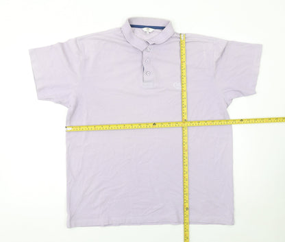 Cotton Traders Men’s Purple Short Sleeve Polo Shirt L 100% Cotton