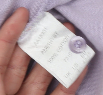Cotton Traders Men’s Purple Short Sleeve Polo Shirt L 100% Cotton