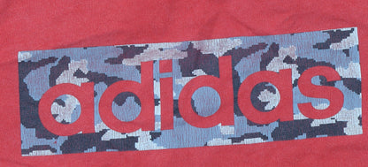 Boys UK Size 11-12 Years adidas Red Basic T-Shirt