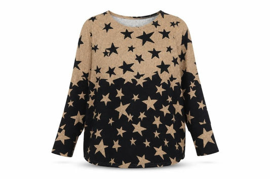 Womens UK Size 12 Apricot Black Pullover Jumper