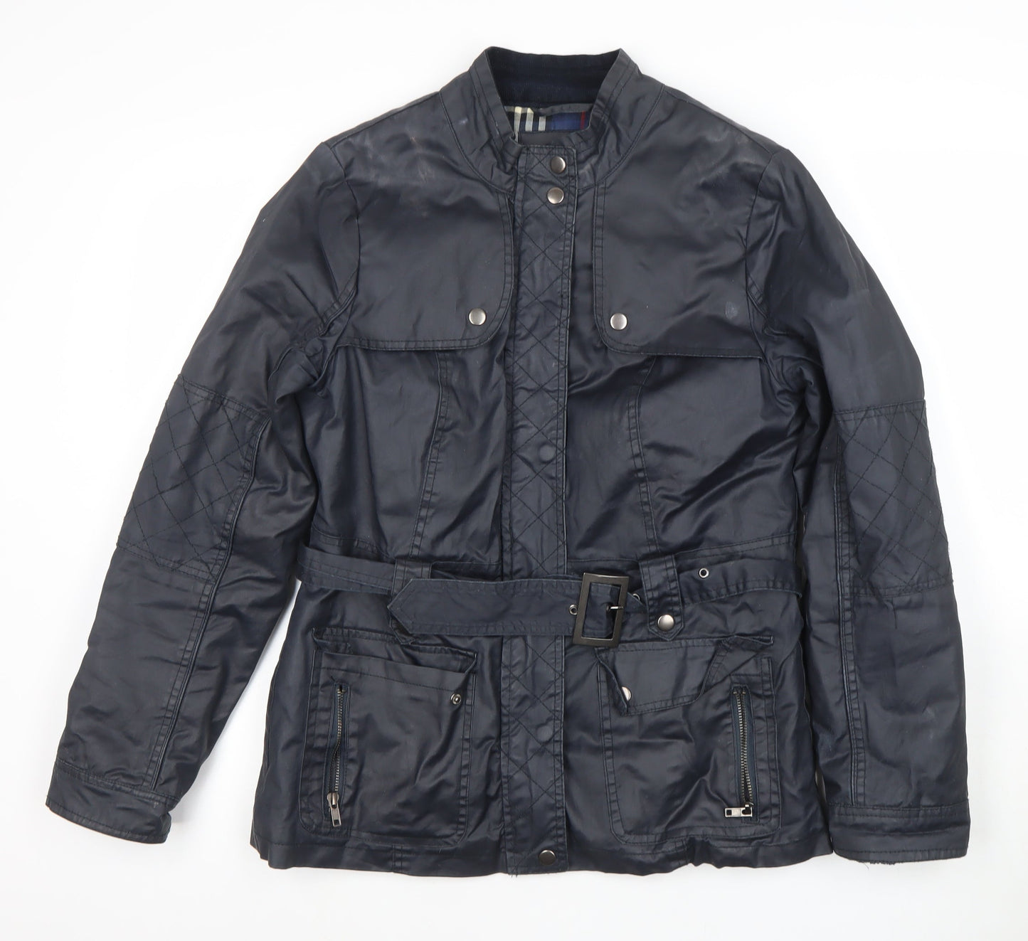 Womens UK Size 14 Duchamp Blue Biker Coat