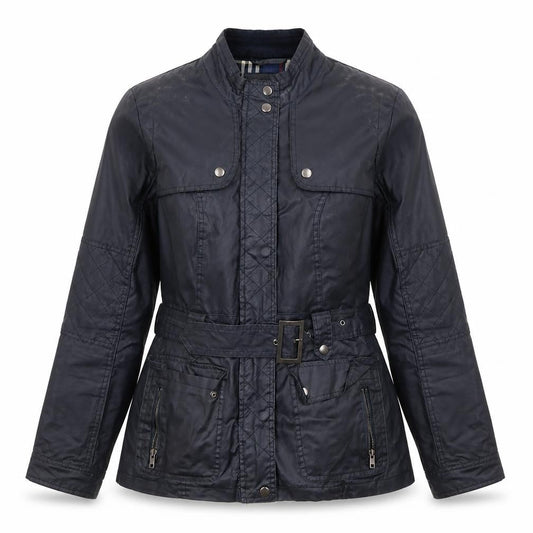Womens UK Size 14 Duchamp Blue Biker Coat