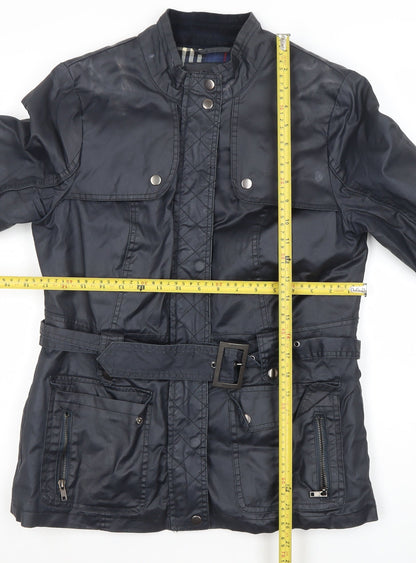 Womens UK Size 14 Duchamp Blue Biker Coat