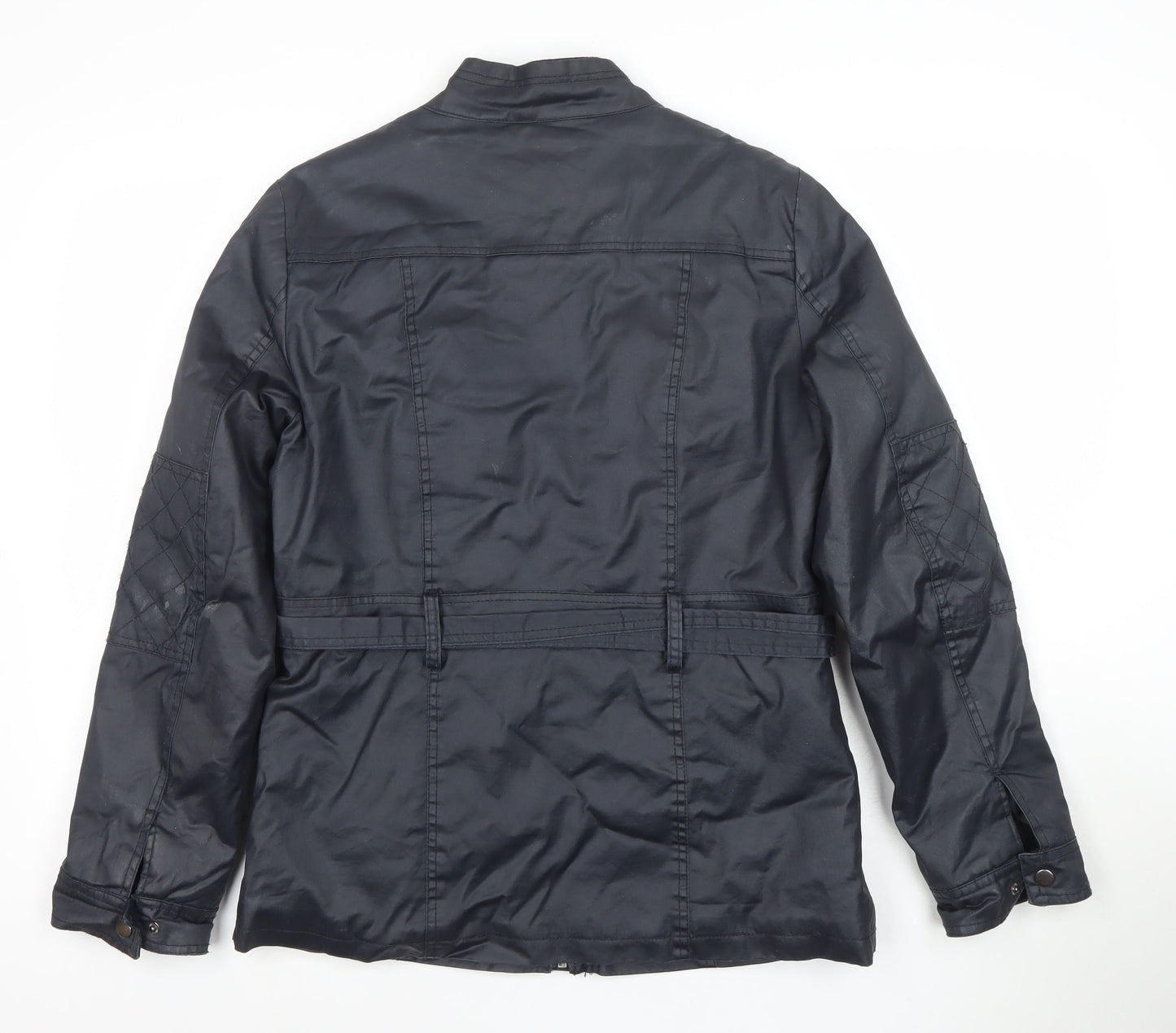 Womens UK Size 14 Duchamp Blue Biker Coat
