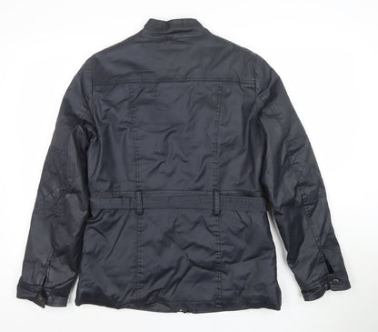 Womens UK Size 14 Duchamp Blue Biker Coat