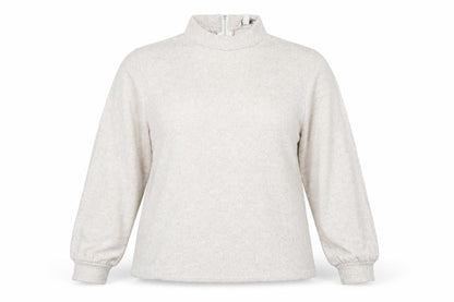 Womens UK Size 14 Oasis Beige Full Zip Jumper