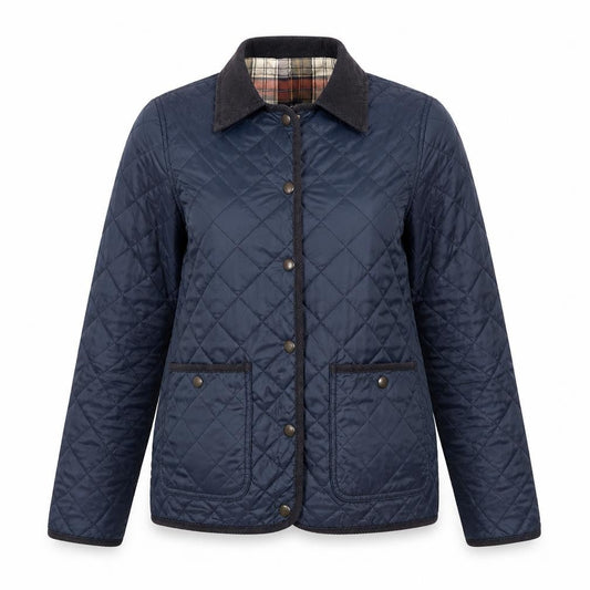 Womens UK Size 10 Topshop Blue Quilted Coat