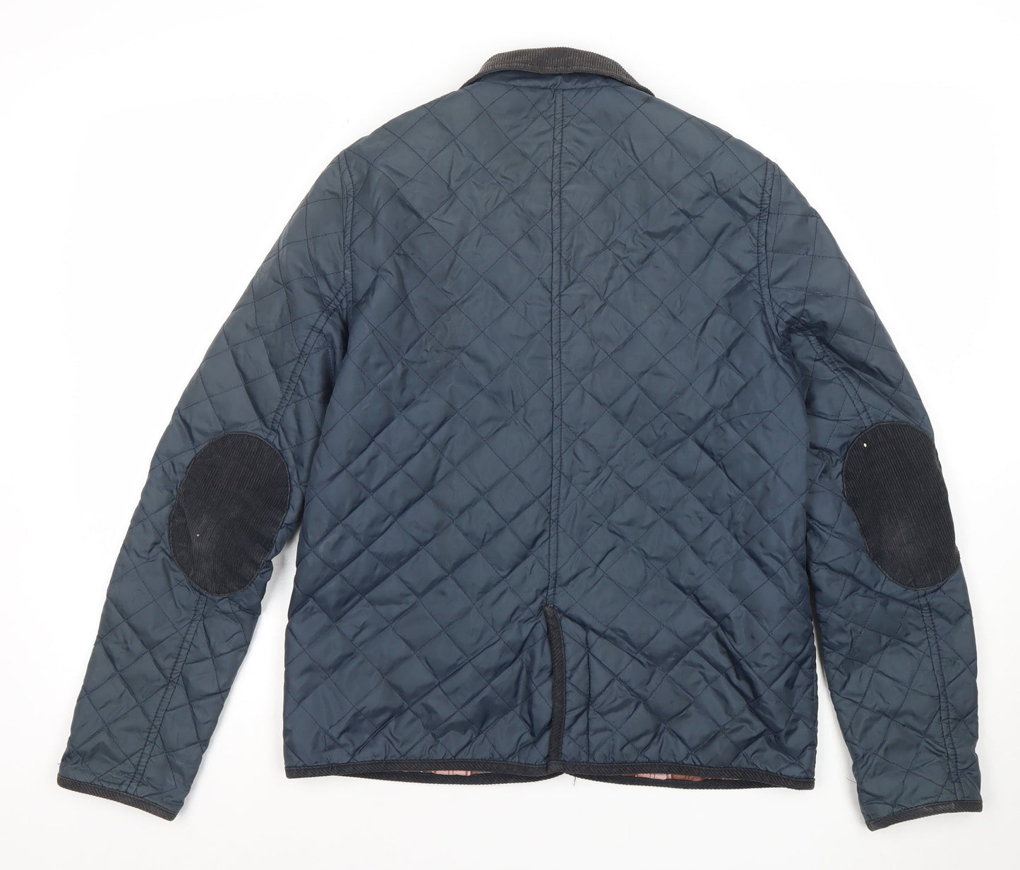 Womens UK Size 10 Topshop Blue Quilted Coat