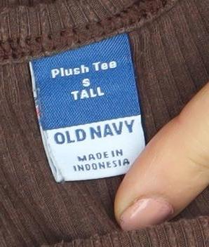 Old Navy Women Tall Brown Ribbed Long Sleeve T-Shirt Size S