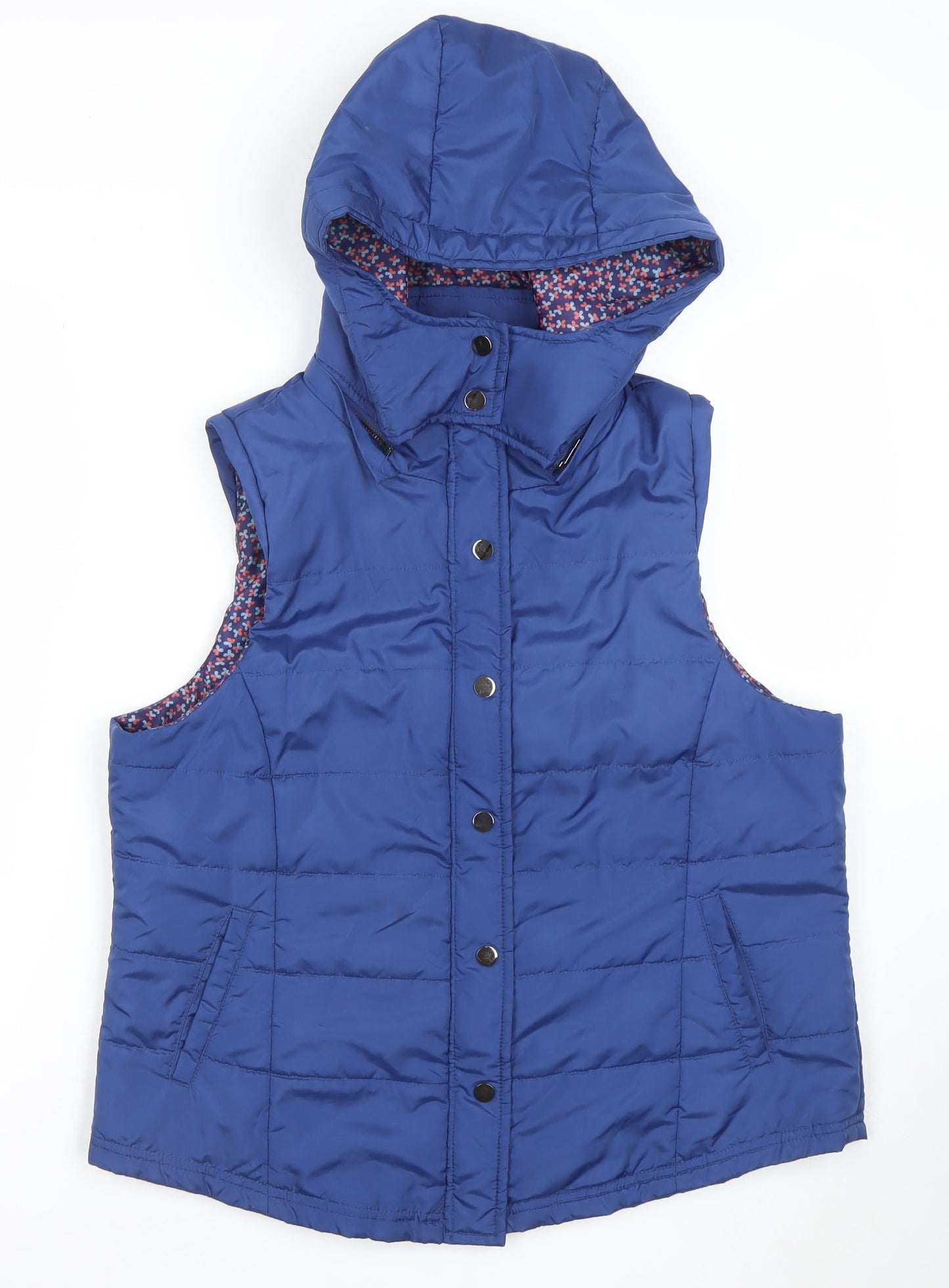 Lakeland Women's Blue Puffer Hooded Waistcoat Size 14