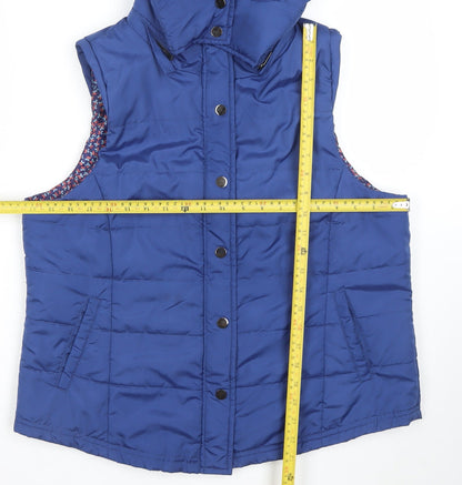Lakeland Women's Blue Puffer Hooded Waistcoat Size 14