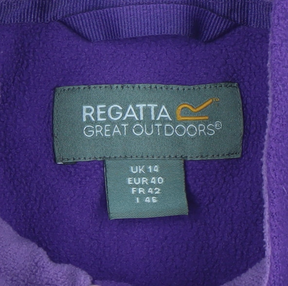 Regatta Great Outdoors Women’s Purple Fleece Half Zip Sweatshirt UK14