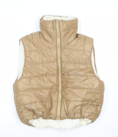 Womens UK Size 10 Asaw It First Beige Puffer Jacket