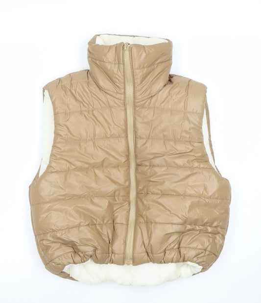 Womens UK Size 10 Asaw It First Beige Puffer Jacket
