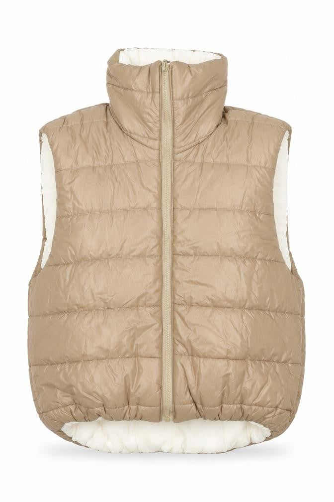 Womens UK Size 10 Asaw It First Beige Puffer Jacket