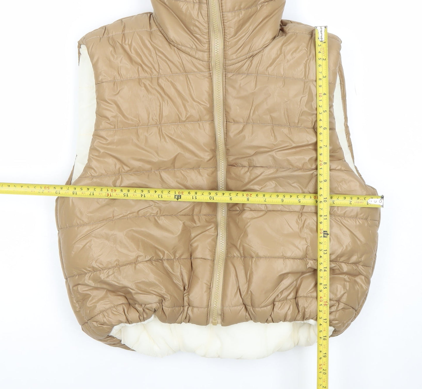 Womens UK Size 10 Asaw It First Beige Puffer Jacket