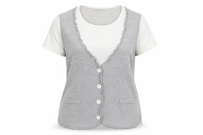 Womens UK Size XL M&Co Grey Basic T-Shirt