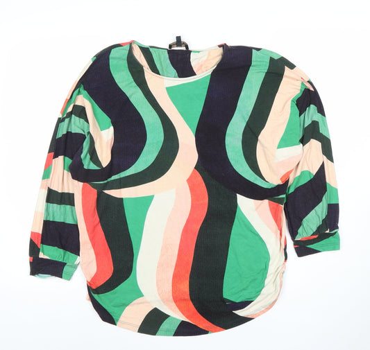 Phase Eight Women's Multicoloured Size 14 Viscose Tunic Top 3/4 Sleeve