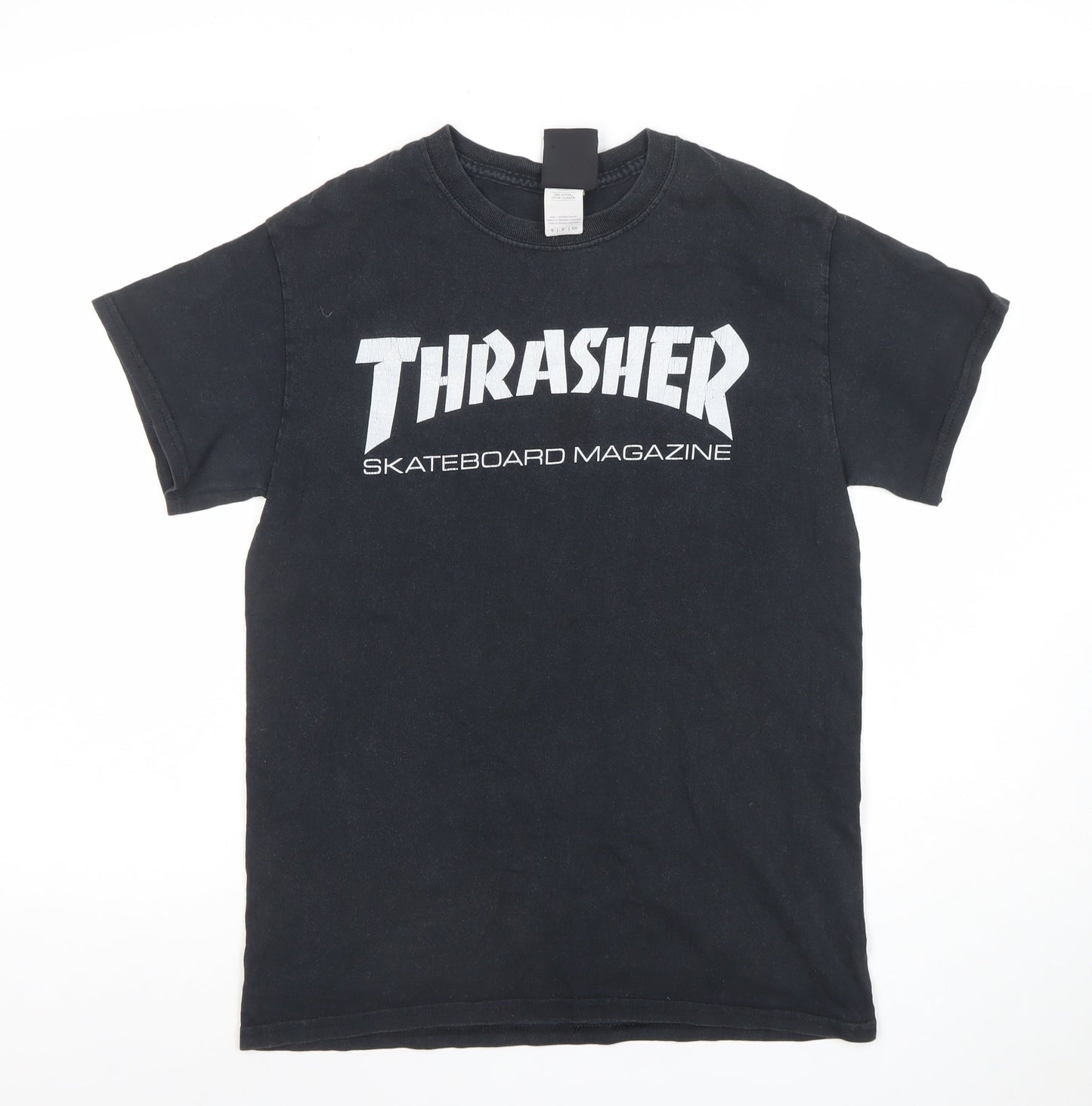 Thrasher Black Men's Small Graphic Skateboarding Cotton T-Shirt