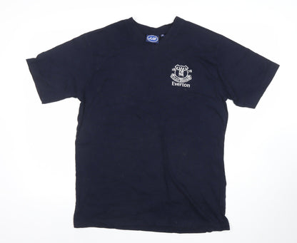 JJB Men’s Blue Everton Embroidered V-Neck Cotton Sports T-Shirt M
