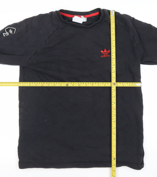 adidas Men's Black Crew Neck Pullover Sweatshirt Size M