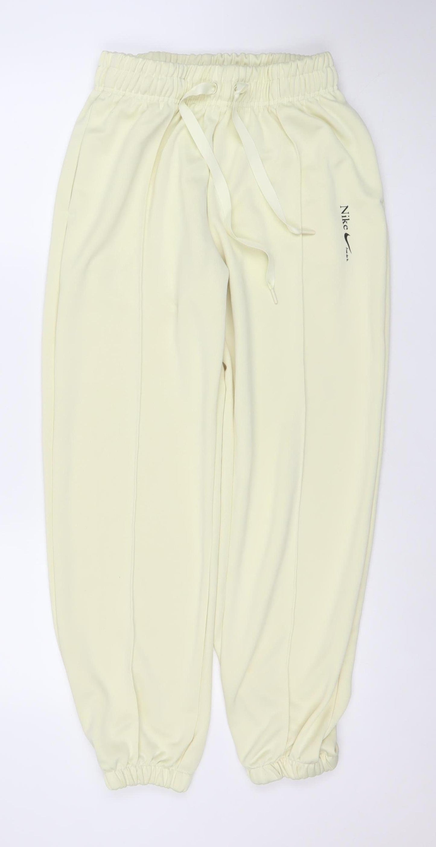 Womens UK Size S Nike Regular Fit Jogger Ivory Trousers
