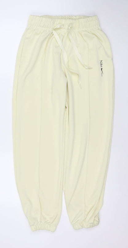 Womens UK Size S Nike Regular Fit Jogger Ivory Trousers