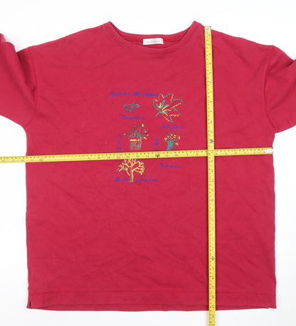 Womens UK Size 20 Casualwear Red Pullover Sweatshirt