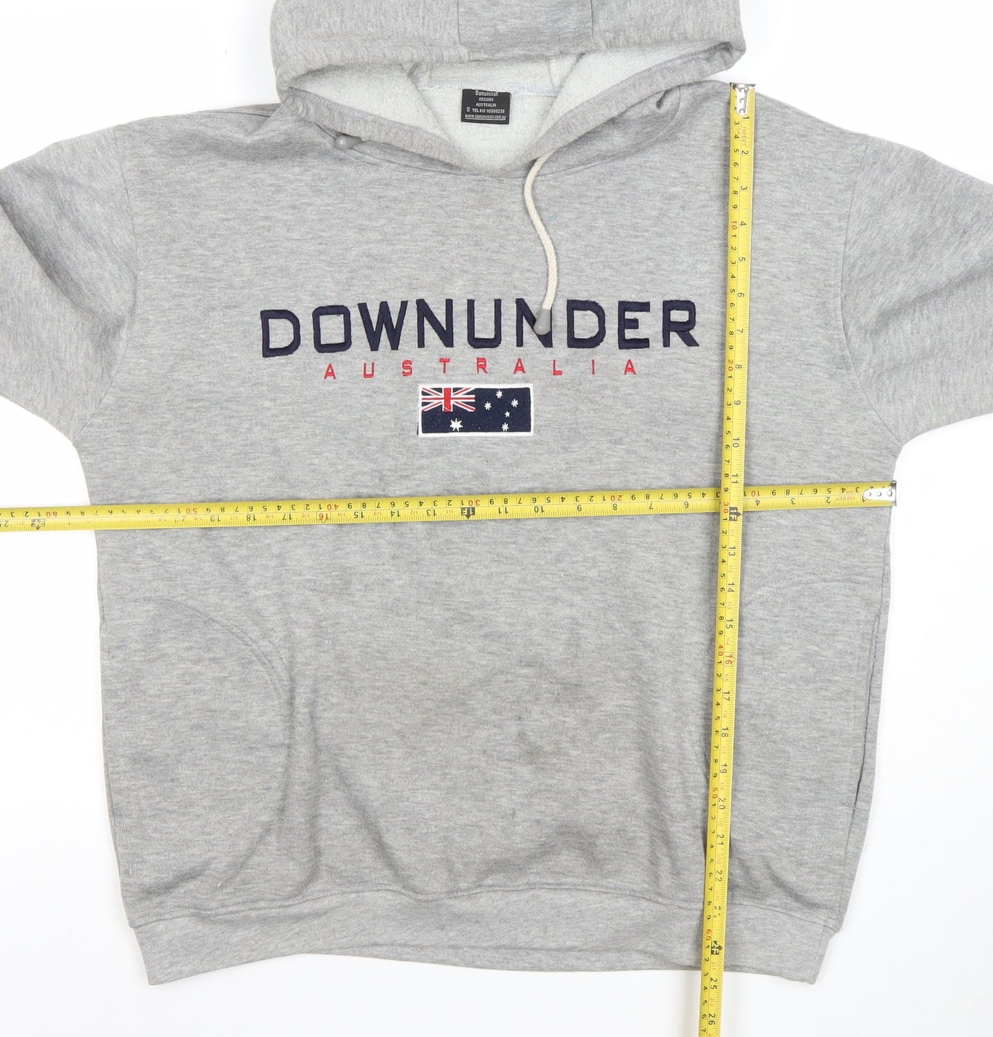 Mens UK Size S Samsousan Grey Pullover Hoodie