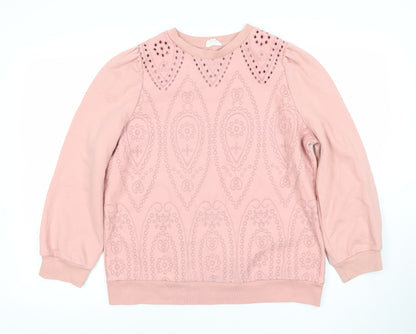Teens UK Size 7-8 Palmer Pink Pullover Sweatshirt