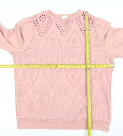 Teens UK Size 7-8 Palmer Pink Pullover Sweatshirt