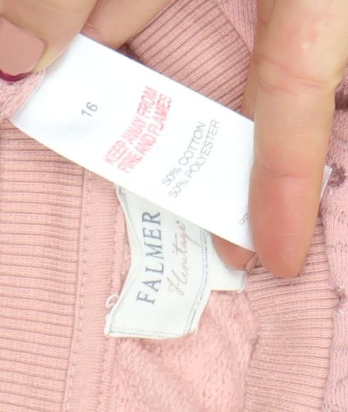 Teens UK Size 7-8 Palmer Pink Pullover Sweatshirt