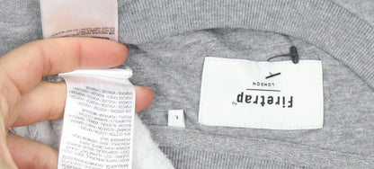 Mens UK Size L Firetrap Grey Pullover Sweatshirt