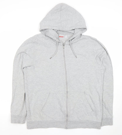 Mens UK Size M Topman Grey Full Zip Hoodie