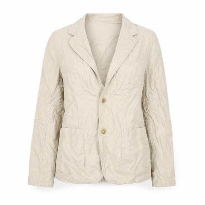 Gap Women Beige Linen Cotton Two-Button Blazer Size M