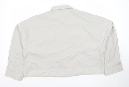 Nike Women Grey Lightweight Cropped Windbreaker Jacket S
