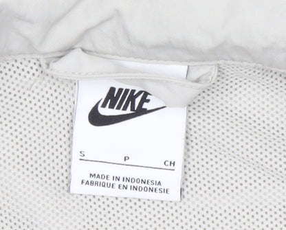 Nike Women Grey Lightweight Cropped Windbreaker Jacket S