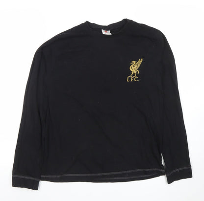 Teens UK Size L Pyjamas.com Black Basic T-Shirt