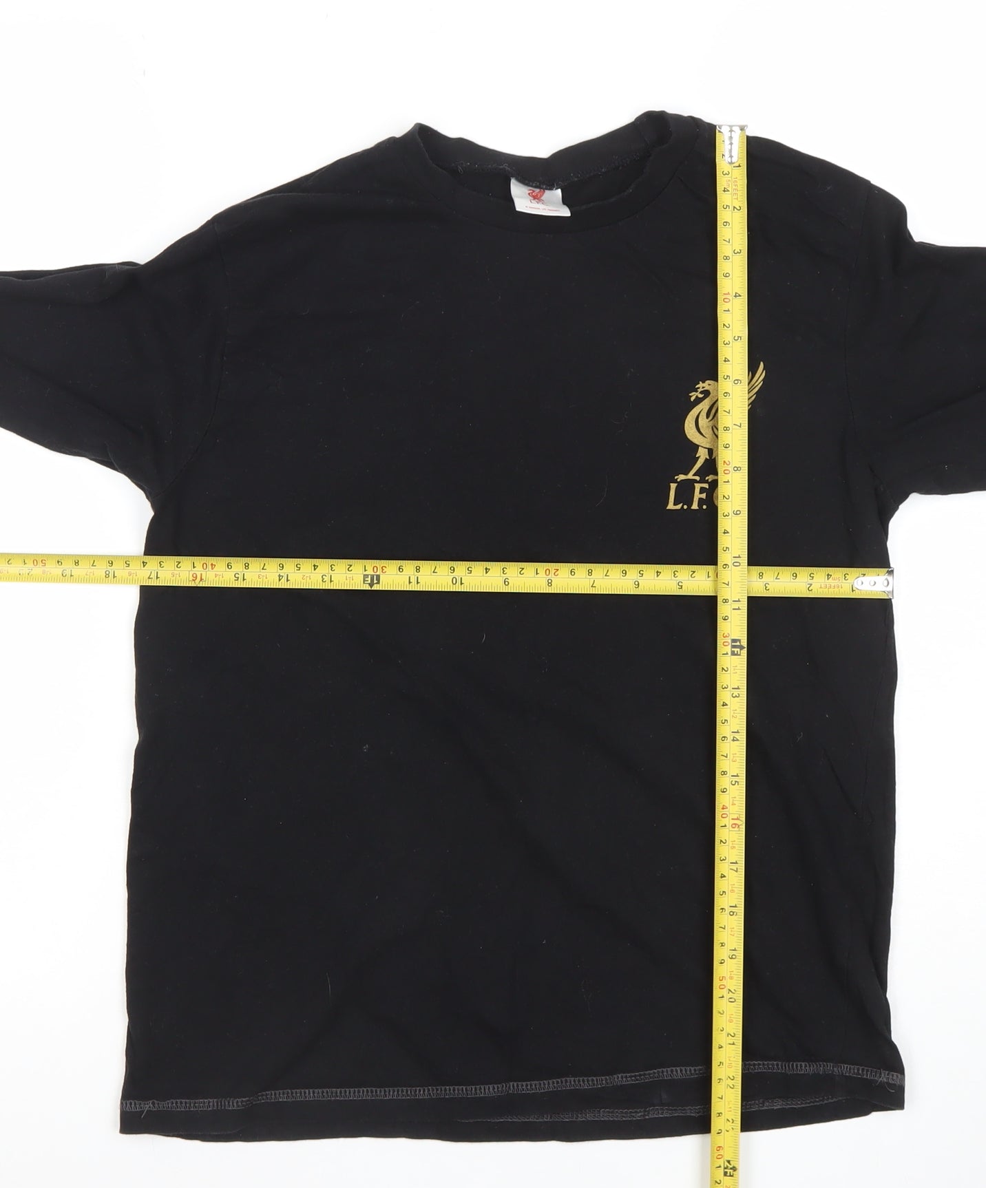 Teens UK Size L Pyjamas.com Black Basic T-Shirt