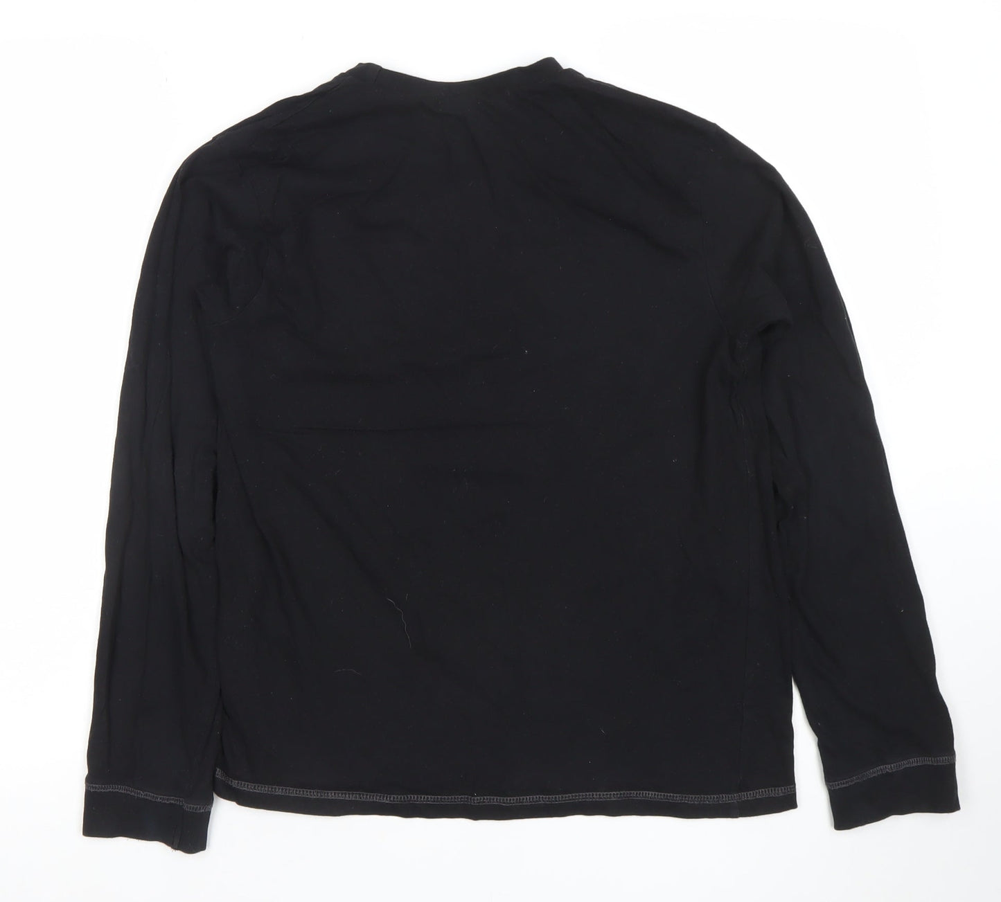 Teens UK Size L Pyjamas.com Black Basic T-Shirt