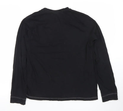 Teens UK Size L Pyjamas.com Black Basic T-Shirt