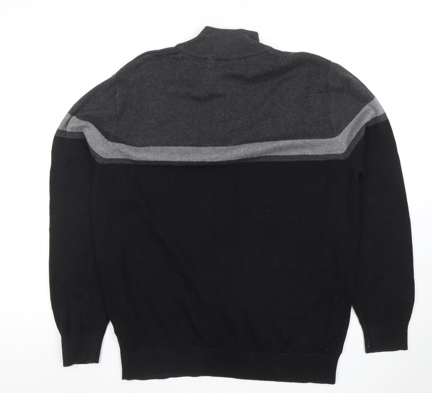 Mens UK Size M TU Black Full Zip Jumper