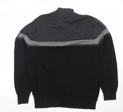 Mens UK Size M TU Black Full Zip Jumper