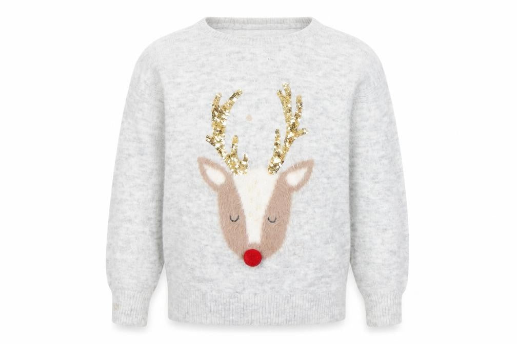 Girls UK Size 6 Years John Lewis Grey Pullover Jumper
