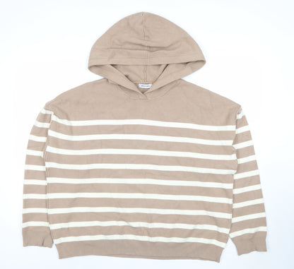 Womens UK Size 18 Alice Collins Beige Pullover Hoodie