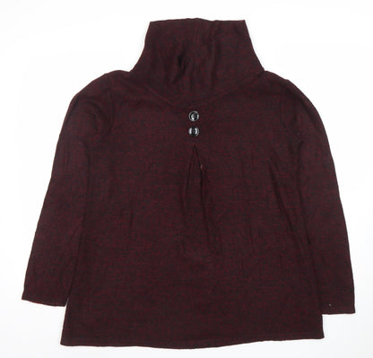 Womens UK Size M LUCA VANNIOTTI Burgundy Pullover Jumper