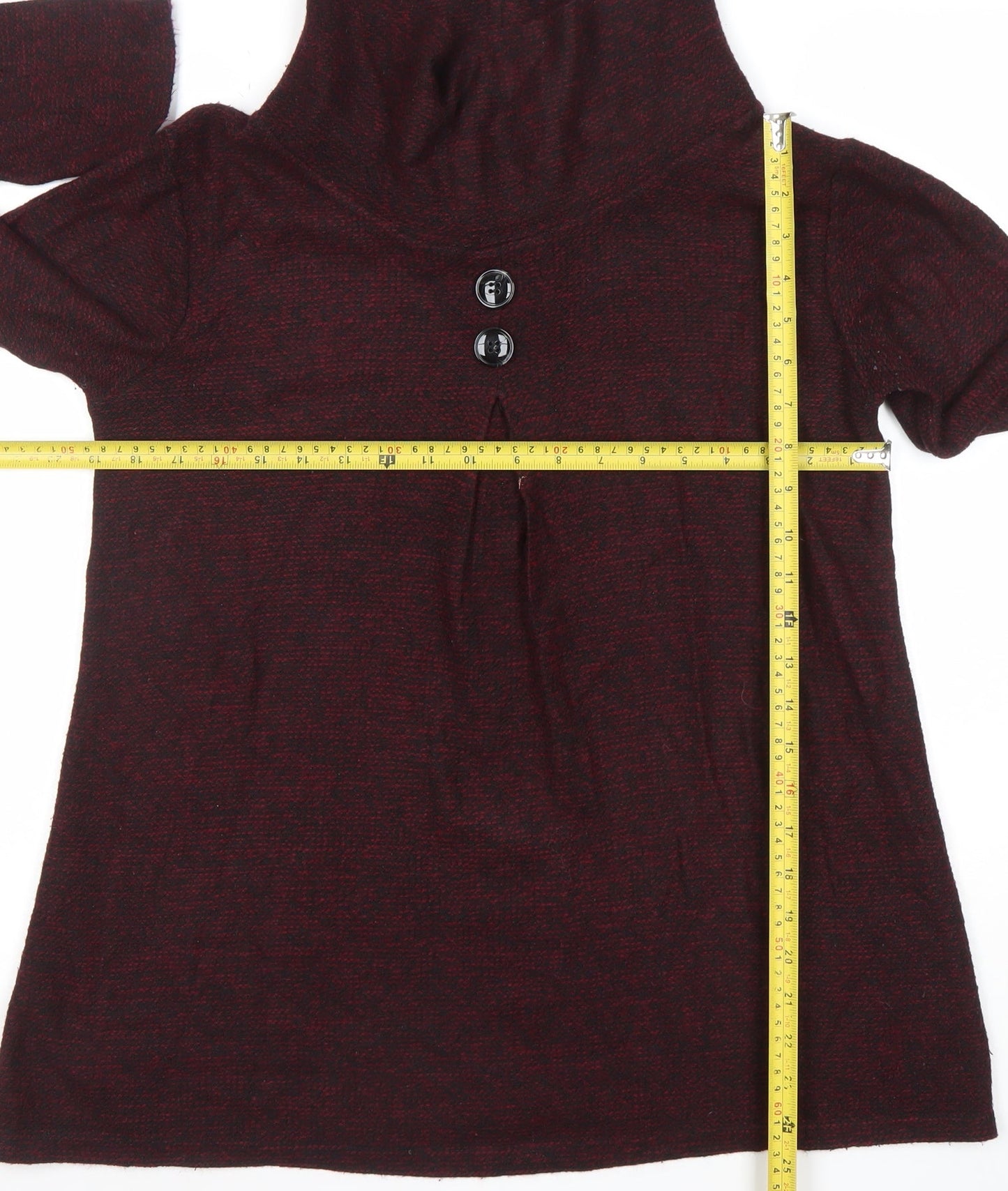 Womens UK Size M LUCA VANNIOTTI Burgundy Pullover Jumper