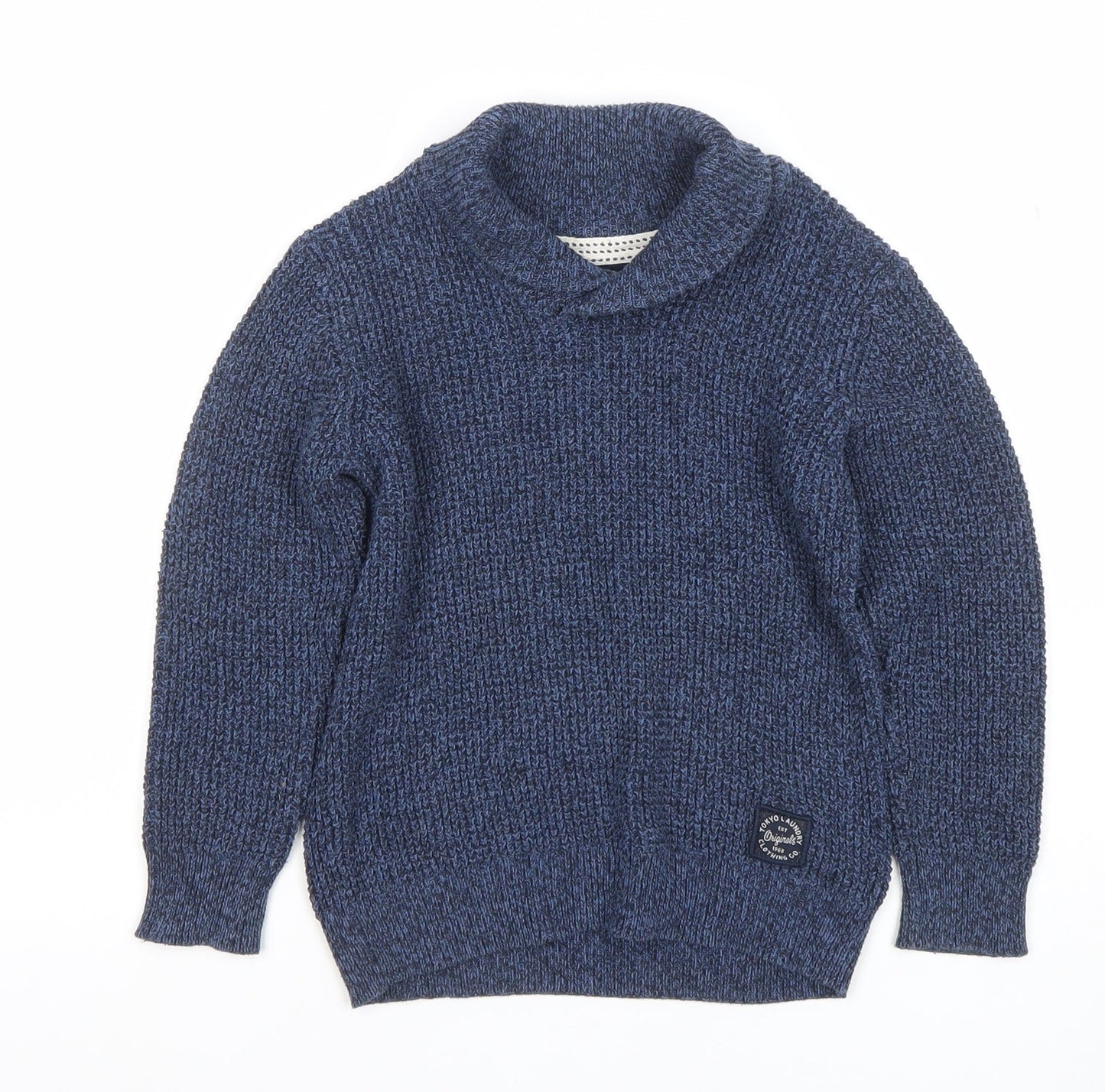 Boys UK Size 5-6 Years Tokyo Laundry Blue Pullover Jumper
